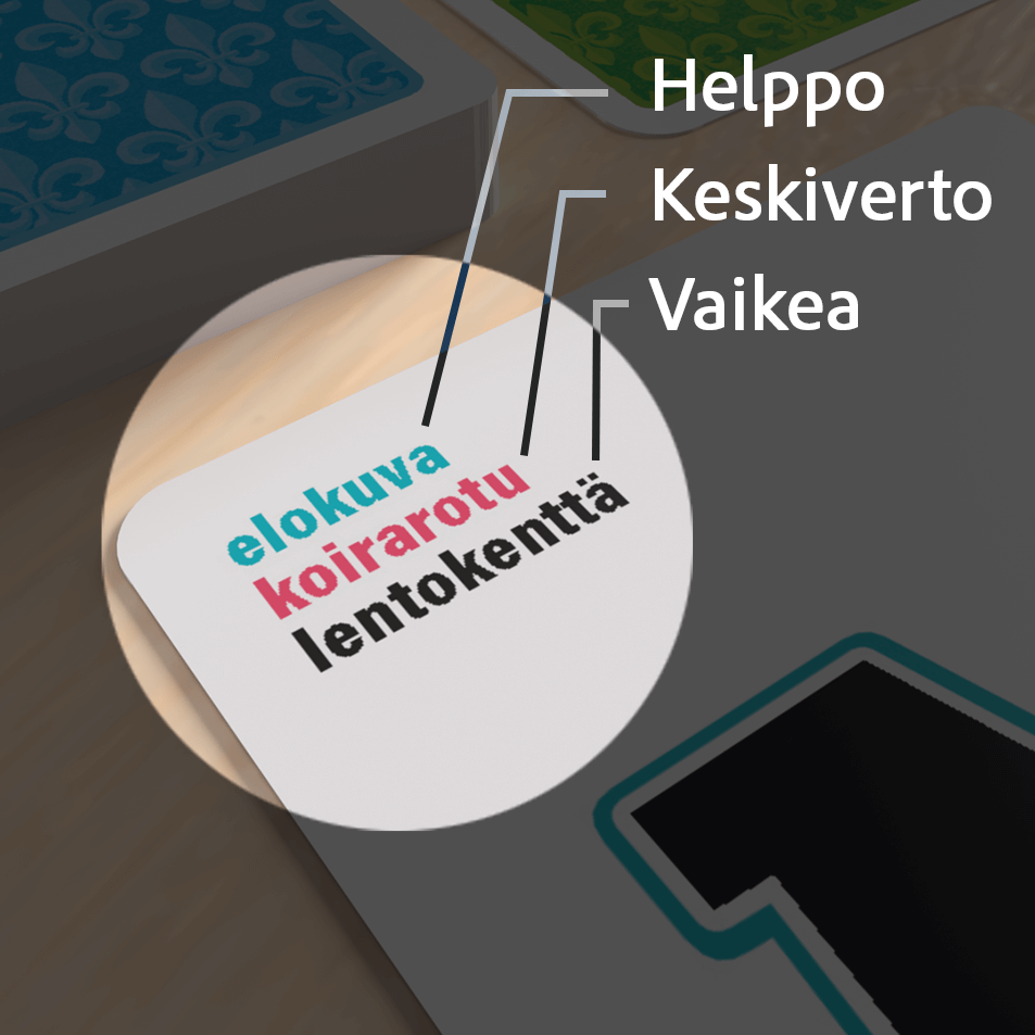 Vaikeusasteen valinta